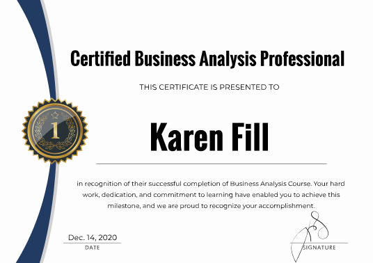 Karen’s Certificates