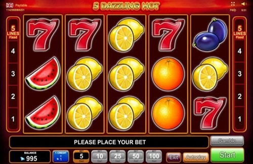 5 Dazzling Hot online slot from Euro Games Technology