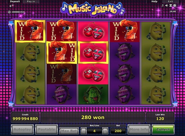 Music Island slot by Greentube