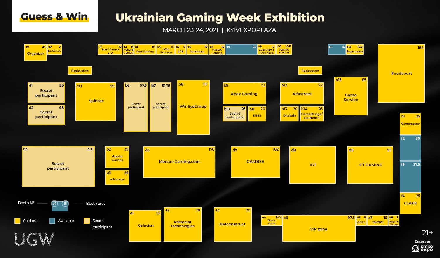 Exhibition plan of the UGW 2021