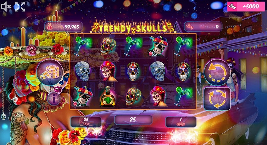 Mr Slotty: Trendy Skulls, скриншот