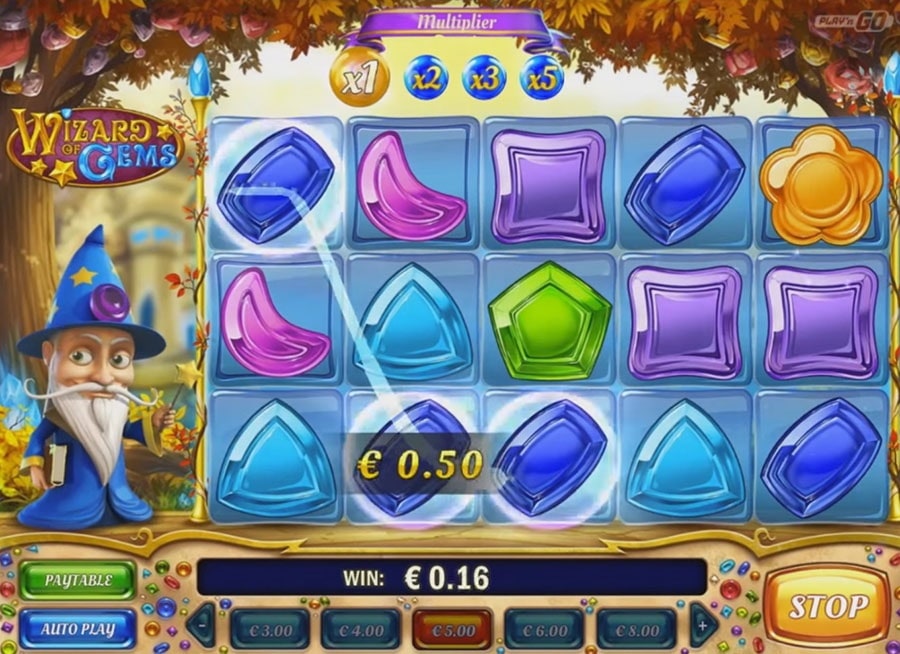 Слот Play'n GO: Wizard of Gems, скриншот