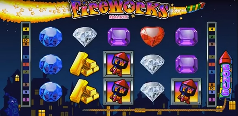 Слот Realistic Games: Fireworks, скриншот 1
